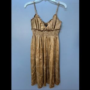 BCBG MAXZARIA Gold mini dress - XS